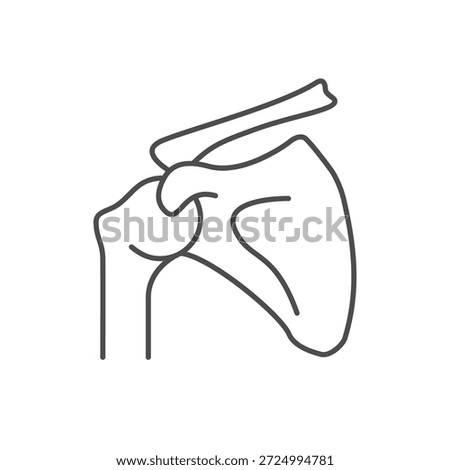 Shoulder joint line outline icon