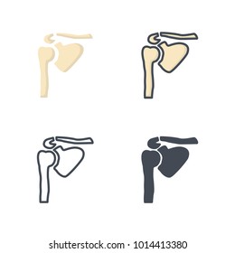 Shoulder medicine vector icon