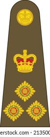 Shoulder pad mark for the BRIGADIER insignia rank in the British Army