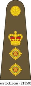 Shoulder pad mark for the COLONEL insignia rank in the British Army