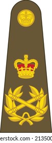 Shoulder pad mark for the FIELD MARSHAL insignia rank in the British Army