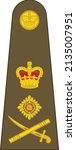 Shoulder pad mark for the GENERAL insignia rank in the British Army
