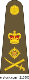 Shoulder pad mark for the GENERAL insignia rank in the British Army