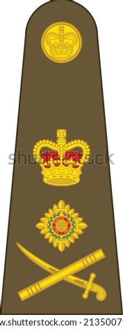 Shoulder pad mark for the GENERAL insignia rank in the British Army