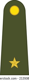 Shoulder Pad Mark For The TEĞMEN Insignia Rank In The Turkish Land Forces Army