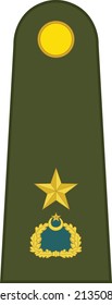 Shoulder Pad Mark For The BİNBAŞI Insignia Rank In The Turkish Land Forces Army