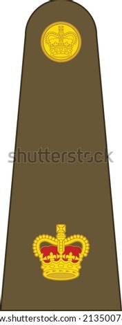Shoulder pad mark for the MAJOR insignia rank in the British Army