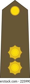 Shoulder pad military officer mark for the LIEUTENANT EN PREMIER (FIRST LIEUTENANT) insignia rank in the Luxembourg Army