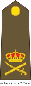 Shoulder pad military officer mark for the CHEF D'ÉTAT-MAJOR (CHIEF OF DEFENCE) insignia rank in the Luxembourg Army