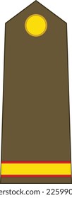 Shoulder pad military officer mark for the ASPIRANT-OFFICIER (OFFICER CADET) insignia rank in the Luxembourg Army