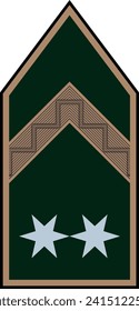 Shoulder pad military officer mark for the TÖRZSŐRMESTER (STAFF SERGEANT) insignia rank in the  Hungarian Ground Forces