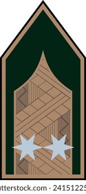 Shoulder pad military officer mark for the ALEZREDES (LIEUTENANT COLONEL) insignia rank in the  Hungarian Ground Forces