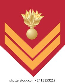Shoulder pad military officer mark for the LOCHIAS EPOP-EMTH (SERGEANT) insignia rank in the Hellenic Army