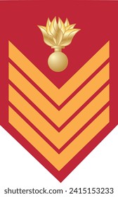 Shoulder pad military officer mark for the ARCHILOCHIAS EPOP-EMTH (MASTER SERGEANT) insignia rank in the Hellenic Army