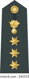 Shoulder pad military officer mark for the SYNTAGMATARHIS (COLONEL) insignia rank in the Hellenic Army