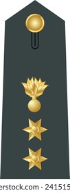 Shoulder pad military officer mark for the ANTISYNTAGMATARHIS (LIEUTENANT COLONEL) insignia rank in the Hellenic Army