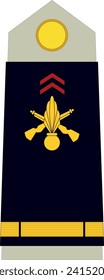 Shoulder pad military officer mark for the ASPIRANT insignia rank in the French Army