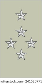 Shoulder pad military officer mark for the MARÉCHAL DE FRANCE (MARSHAL OF FRANCE) insignia rank in the French Army