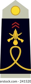 Shoulder pad military officer mark for the ÉLÈVE-OFFICIER (OFFICER CADET) insignia rank in the French Army