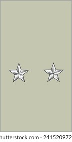 Shoulder pad military officer mark for the GÉNÉRAL DE BRIGADE (BRIGADIER GENERAL) insignia rank in the French Army