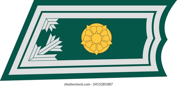 Shoulder pad military officer mark for the MAJURI (MAJOR) insignia rank of the Finnish army military ranks