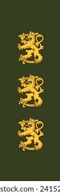 Shoulder pad military officer mark for the KENRAALILUUTNANTTI (LIEUTENANT GENERAL) insignia rank of the Finnish military ranks
