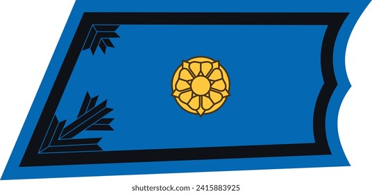 Shoulder pad military officer mark for the VÄNRIKKI (2ND LIEUTENANT) insignia rank of the Finnish Air Force military ranks