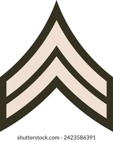 Shoulder pad rank insignia for a United States Army CORPORAL on the Army greens uniform