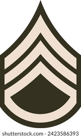 Shoulder pad rank insignia for a United States Army STAFF SERGEANT on the Army greens uniform