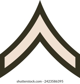 Shoulder pad rank insignia for a United States Army PRIVATE  on the Army greens uniform