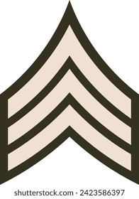 Shoulder pad rank insignia for a United States Army SERGEANT on the Army greens uniform