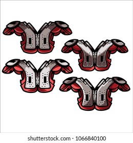 Shoulder Pads E Sport Logo