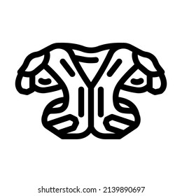 shoulder pads line icon vector. shoulder pads sign. isolated contour symbol black illustration