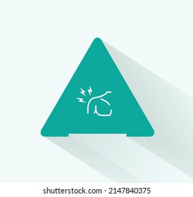 Shoulder pain icon  isolated background