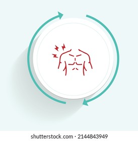 shoulder pain icon vector design