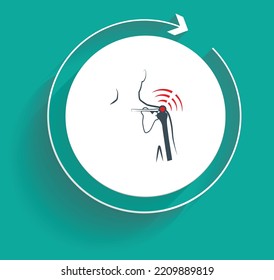 Shoulder Pain treatment recovery icon vector design