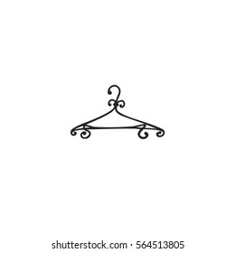 Shoulder rack vector. The hanger is notched for things