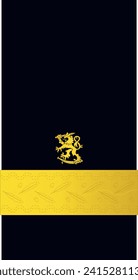 Shoulder sleeve pad military officer mark for the LIPPUEAMIRAALI (COMMODORE) insignia rank of the Finnish Navy