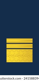 Shoulder sleeve pad military officer mark for the KENRAALILUUTNANTTI (LIEUTENANT-GENERAL) insignia rank of the Finnish Air Force