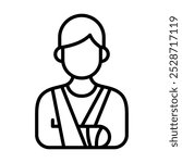 Shoulder Sling icon line vector illustration