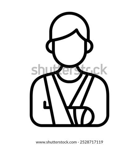 Shoulder Sling icon line vector illustration