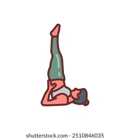 Iconos rellenos de la pose del soporte del hombro, Ilustración vectorial