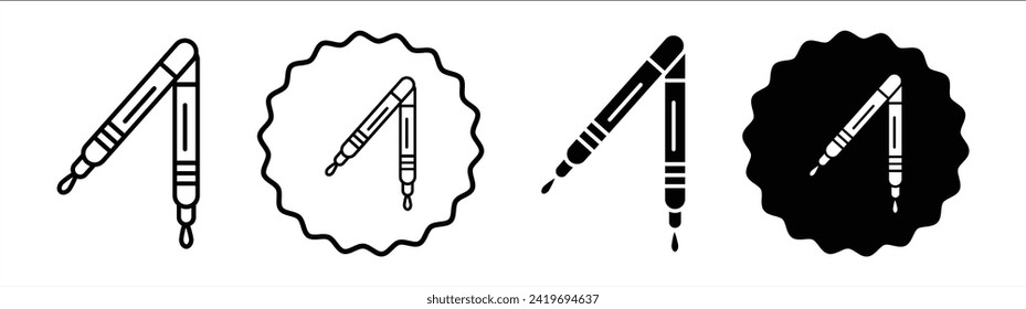 Schulterband in schwarz-weißer Farbe. Schulterband, einfache flache Vektorgrafik