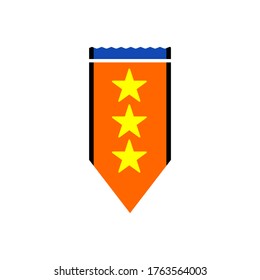 Shoulder strap stars.rank shoulder with star icon.shoulder star vector design