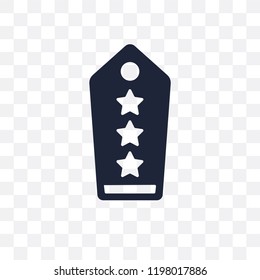 Shoulder strap transparent icon. Shoulder strap symbol design from Army collection.