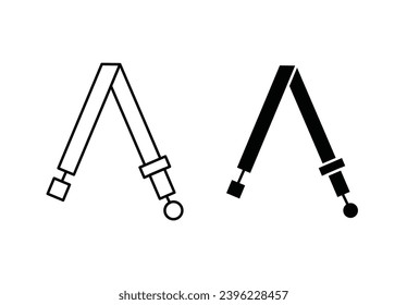 Shoulder strap vector icon set. vector illustration