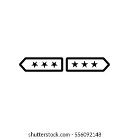 Shoulder straps icon.