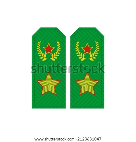 Shoulder straps of Russian general. vector illustration
