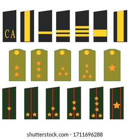 Shoulder straps soldier and officer to soviet army