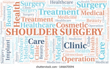 Shoulder Surgery word cloud vector made with text only